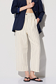 High-waisted striped cropped trousers
