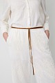 High-waisted trousers with embroidered detailing