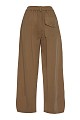High-waisted poplin trousers