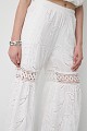 High-waisted broderie trousers