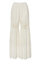 High-waisted broderie trousers