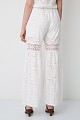 High-waisted broderie trousers