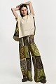 Printed satin pants