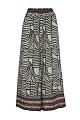 Printed linen wide-leg trouser