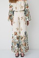 Printed high-waisted trousers
