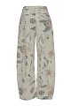 Blugi Dione balloon cu print floral