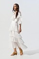 Midi skirt with ruffles