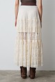 Maxi skirt with lace