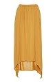 Midi asymmetric gathered skirt