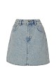 Fustă scurtă din denim cu pietricele