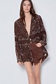 Linen printed blazer