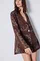 Linen printed blazer