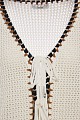 Knitted cardigan with self tie