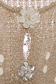 Cutwork knitted cardigan with jewel buttons