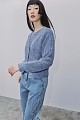 Knitted sequined V cardigan