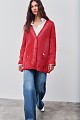 Knitted cardigan with rips