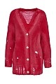 Knitted cardigan with rips