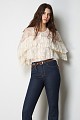 Lace shirt with ruffles