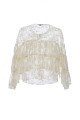 Lace shirt with ruffles