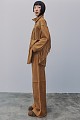 Suede overshirt with fringes and beads