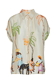 Short-sleeve shirt with prints