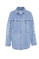 Denim overshirt with cut outs
