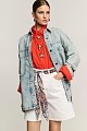 Cămașă oversized din denim cu pietricele