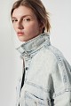 Cămașă oversized din denim cu pietricele