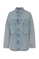 Cămașă oversized din denim cu pietricele