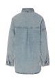 Cămașă oversized din denim cu pietricele