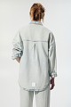 Cămașă oversized din denim cu pietricele