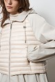 Puffer jacket with fabric combination