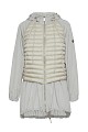 Puffer jacket with fabric combination