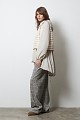 Puffer jacket with fabric combination