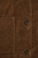 Suede bomber jacket with collar