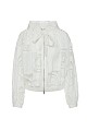 Cutwork jacket with embroidery