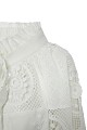 Cutwork jacket with embroidery