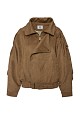 Suede leather bomber jacket