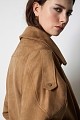 Suede leather bomber jacket