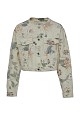 Chaqueta vaquera floral