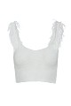 Sleeveless knitted crop top