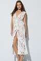 Knitted kaftan with cut work