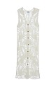 Knitted kaftan with cut work