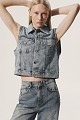 Denim γιλέκο με στρας