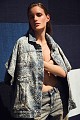 Snake print denim τζάκετ