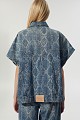 Snake print denim τζάκετ