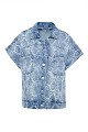 Snake print denim τζάκετ