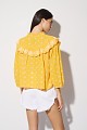 Camisa de algodón bordada con volantes
