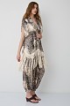 Animal print tunic with fringe detailing