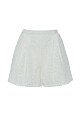 Shorts de broderie de cintura alta
